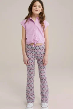 Meisjes flared legging met dessin