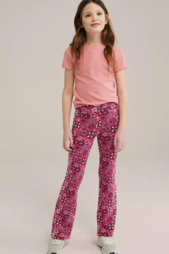 Meisjes flared legging met dessin