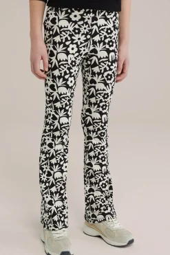 Meisjes flared legging met dessin