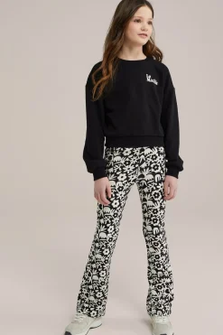 Meisjes flared legging met dessin