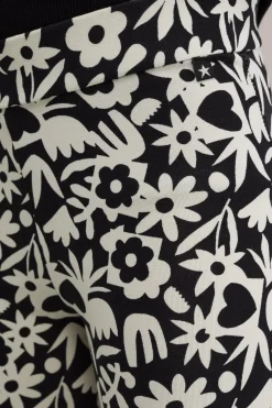 Meisjes flared legging met dessin
