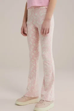 Meisjes flared legging met dessin