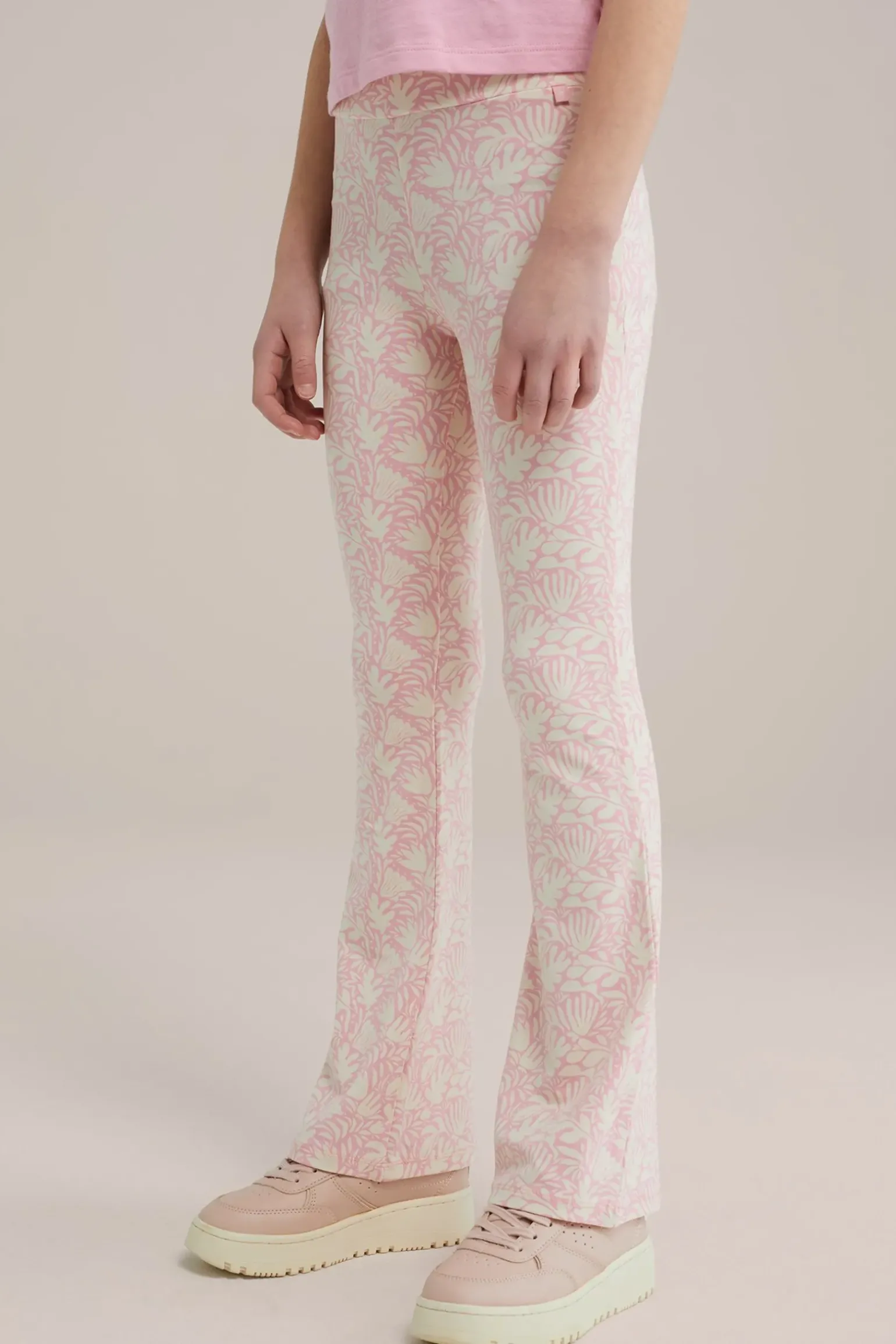 Meisjes flared legging met dessin
