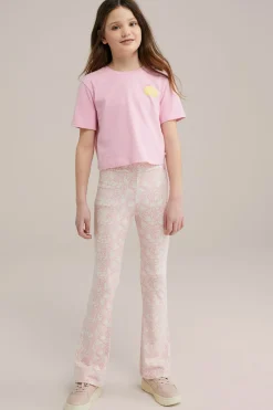 Meisjes flared legging met dessin