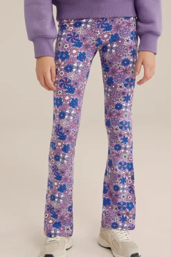 Meisjes flared legging met dessin