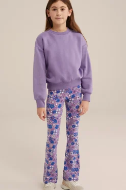 Meisjes flared legging met dessin
