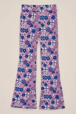 Meisjes flared legging met dessin