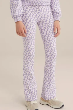 Meisjes flared legging met dessin