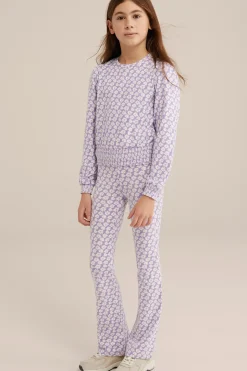 Meisjes flared legging met dessin
