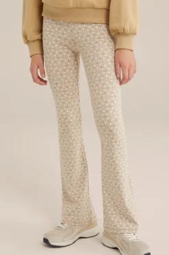 Meisjes flared legging met dessin
