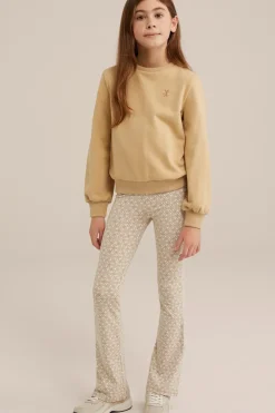 Meisjes flared legging met dessin