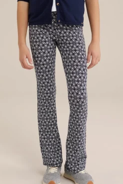 Meisjes flared legging met dessin