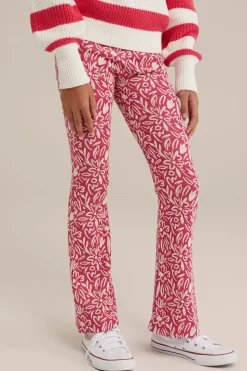 Meisjes flared legging met dessin