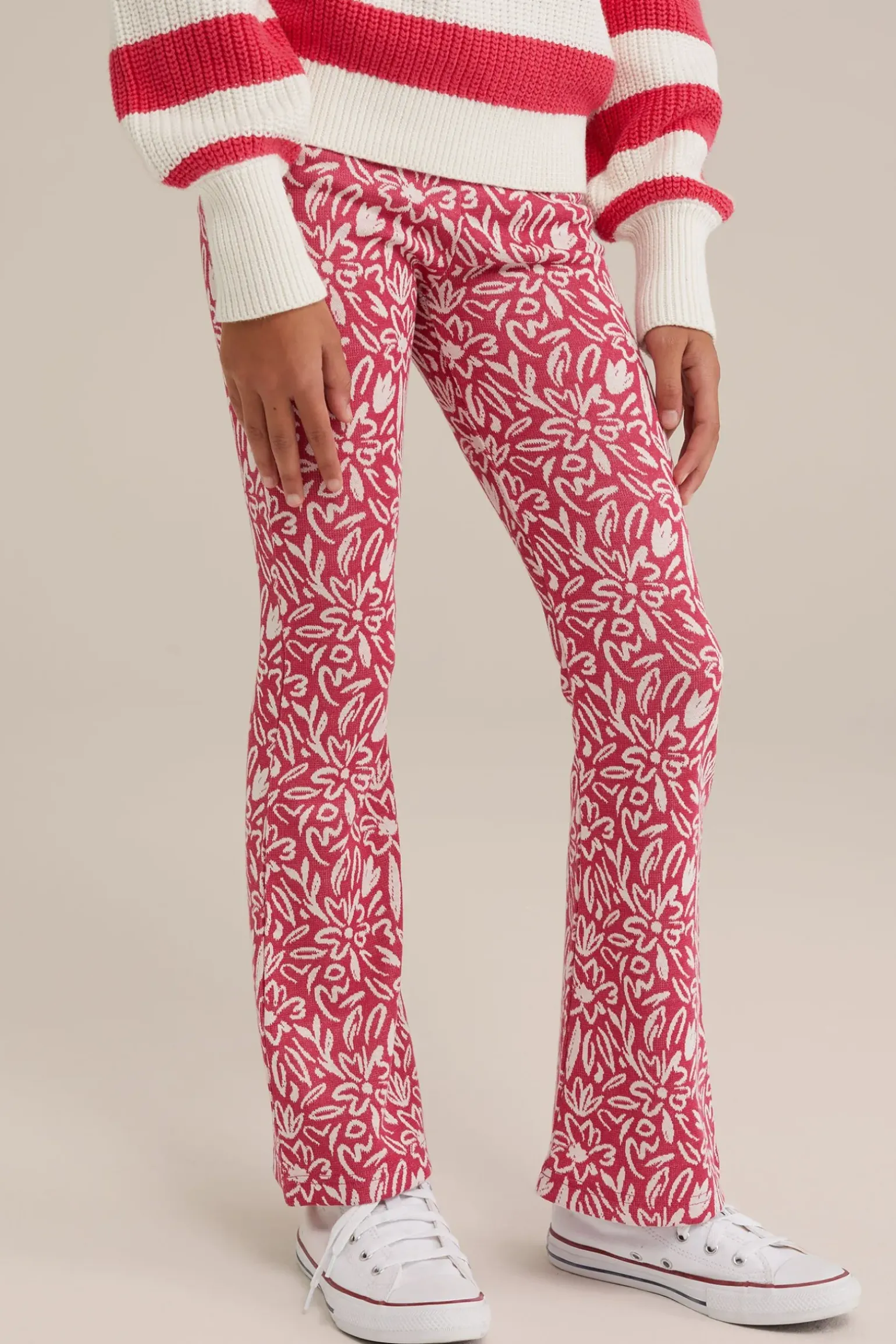 Meisjes flared legging met dessin