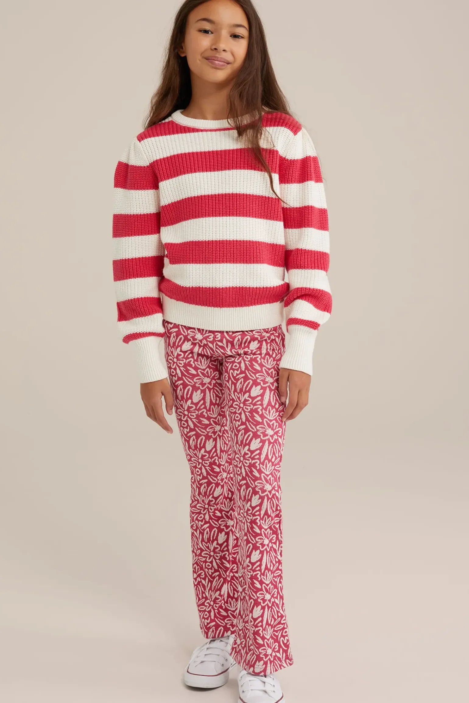 Meisjes flared legging met dessin