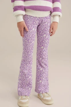 Meisjes flared legging met dessin