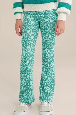 Meisjes flared legging met dessin