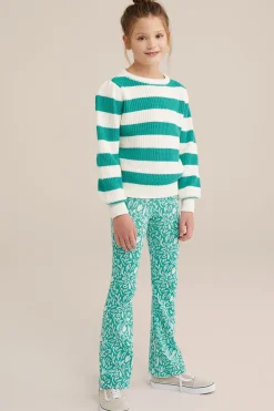 Meisjes flared legging met dessin