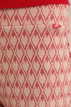 Meisjes flared legging met jacquard dessin