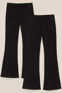 Meisjes flared legging 2-pack