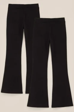 Meisjes flared legging 2-pack