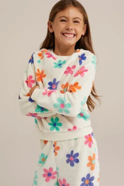 Meisjes fleece pyjama met dessin