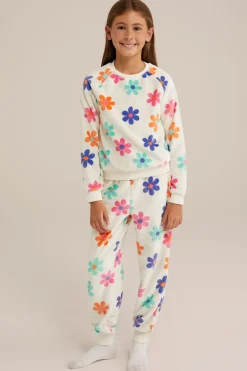 Meisjes fleece pyjama met dessin