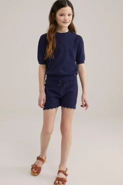Meisjes gebreide short