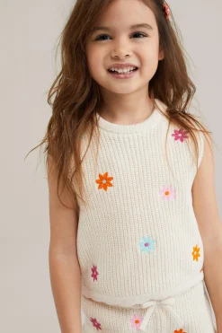 Meisjes gebreide short met embroidery