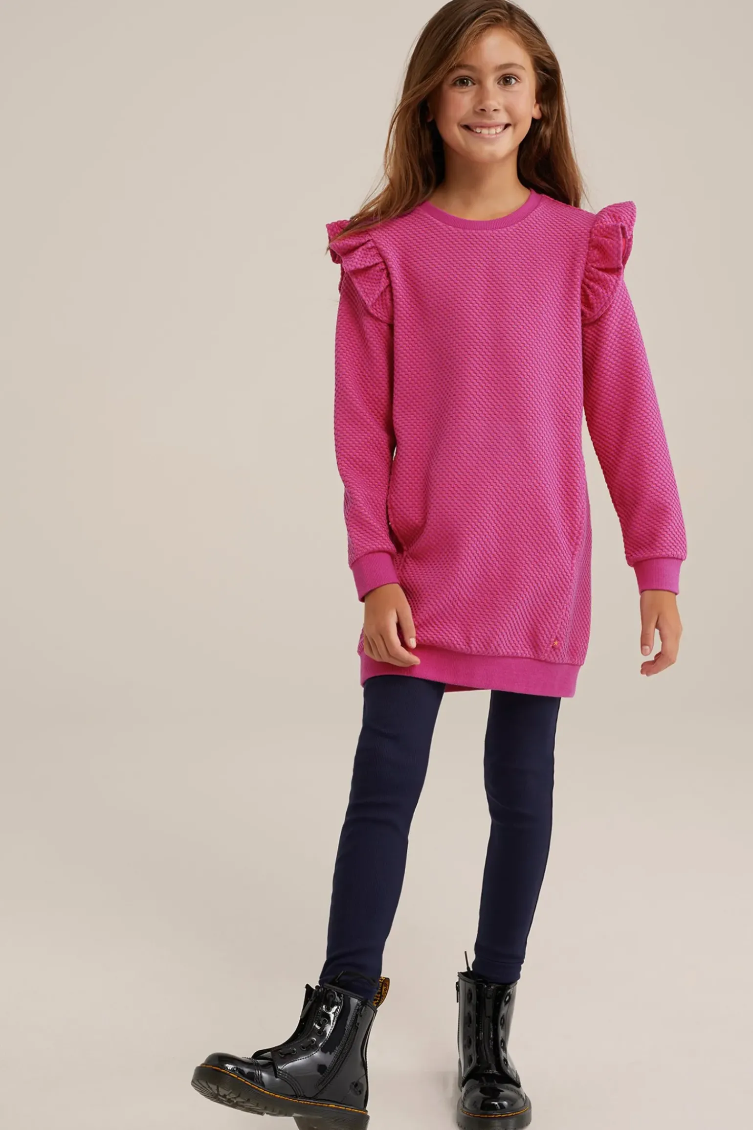 Meisjes geribde legging