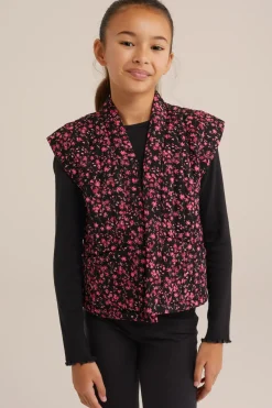 Meisjes gilet met dessin