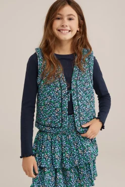 Meisjes gilet met dessin