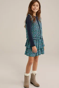 Meisjes gilet met dessin