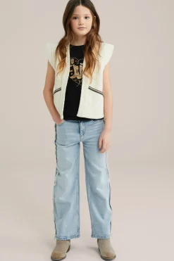 Meisjes gilet met structuur