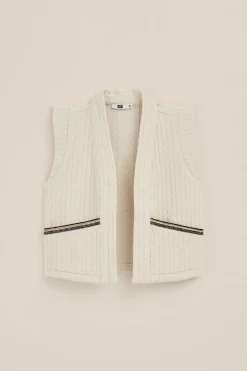 Meisjes gilet met structuur
