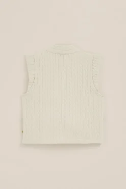 Meisjes gilet met structuur