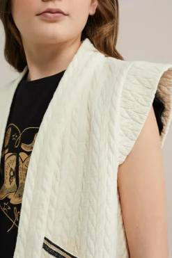 Meisjes gilet met structuur