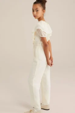 Meisjes jumpsuit met glittergaren