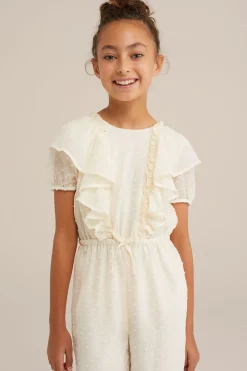 Meisjes jumpsuit met glittergaren