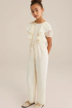 Meisjes jumpsuit met glittergaren