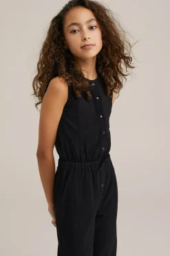 Meisjes jumpsuit met structuur