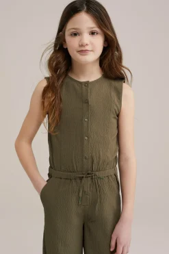 Meisjes jumpsuit met structuur