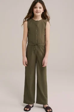 Meisjes jumpsuit met structuur