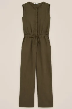 Meisjes jumpsuit met structuur