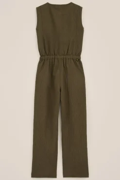 Meisjes jumpsuit met structuur