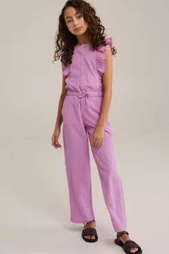 Meisjes jumpsuit met structuur