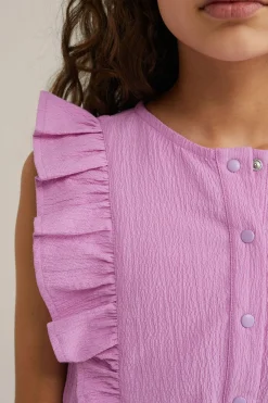 Meisjes jumpsuit met structuur