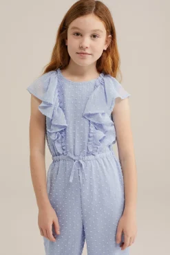 Meisjes jumpsuit met structuur