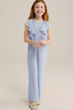 Meisjes jumpsuit met structuur