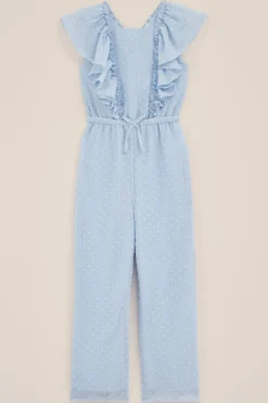 Meisjes jumpsuit met structuur